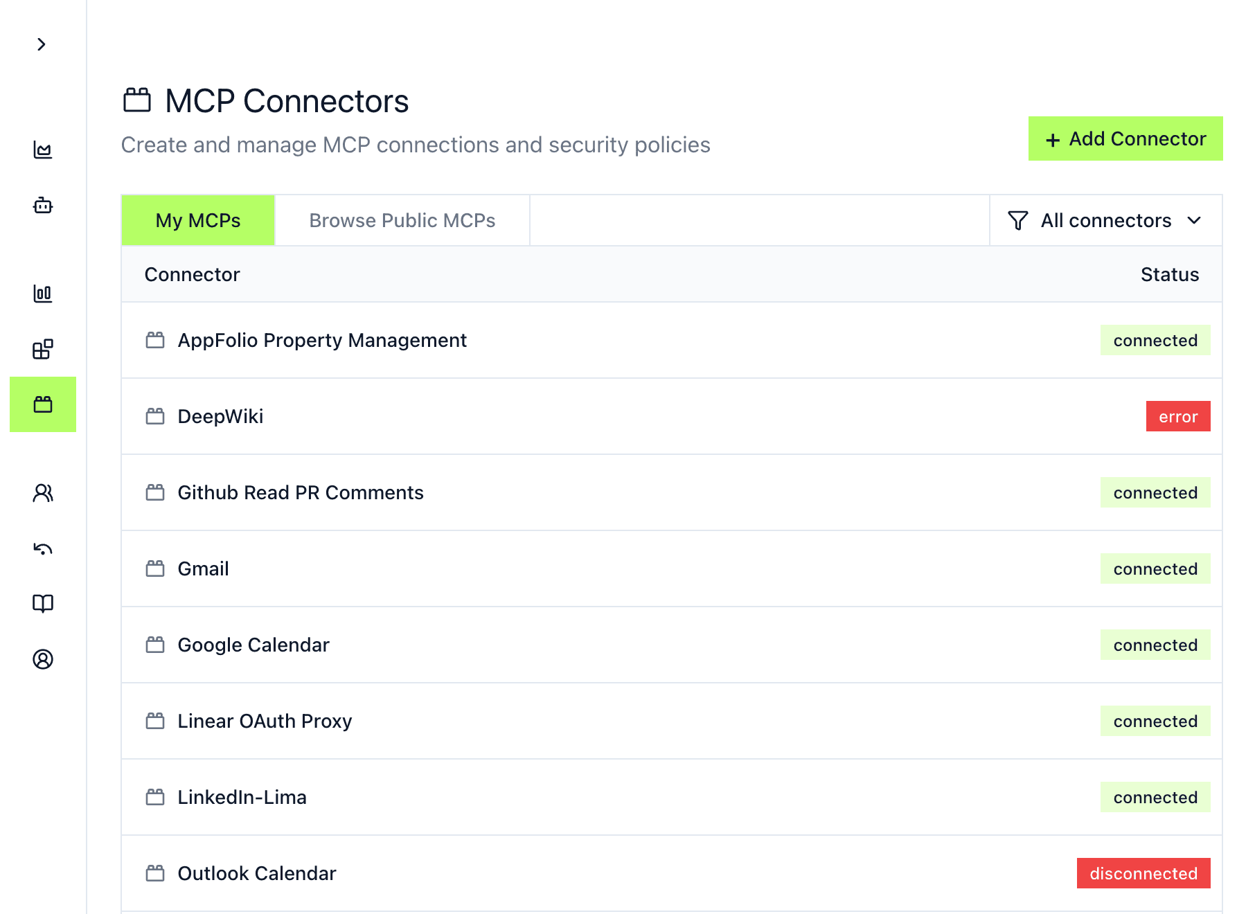 Custom MCP registry