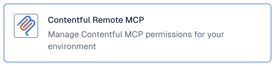 Contentful Remote MCP app card in the Marketplace