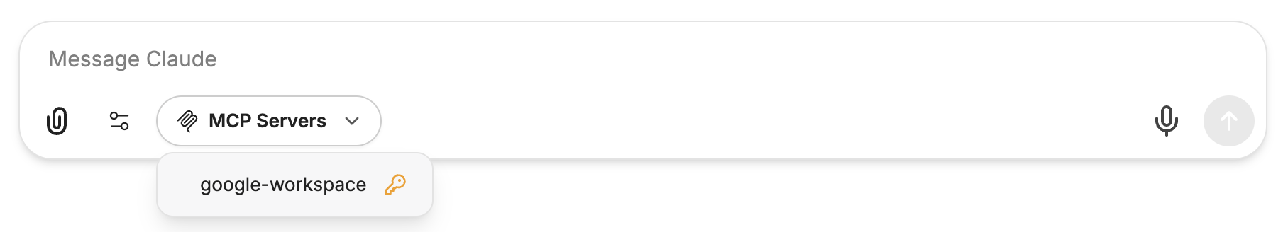 MCP server dropdown in LibreChat